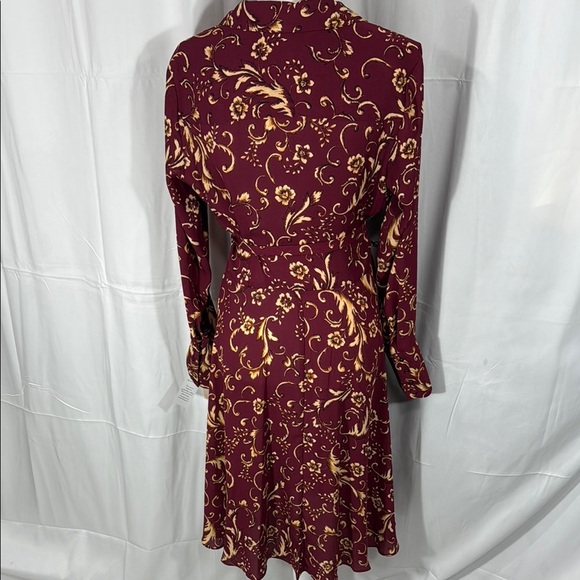 Nanette Lepore Red Pleated Wrap Dress Size 8 - Picture 6 of 10